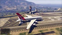 GTA 5✦Massive Air Plane A380✦Emergency Landing on Strange Place at Mountain