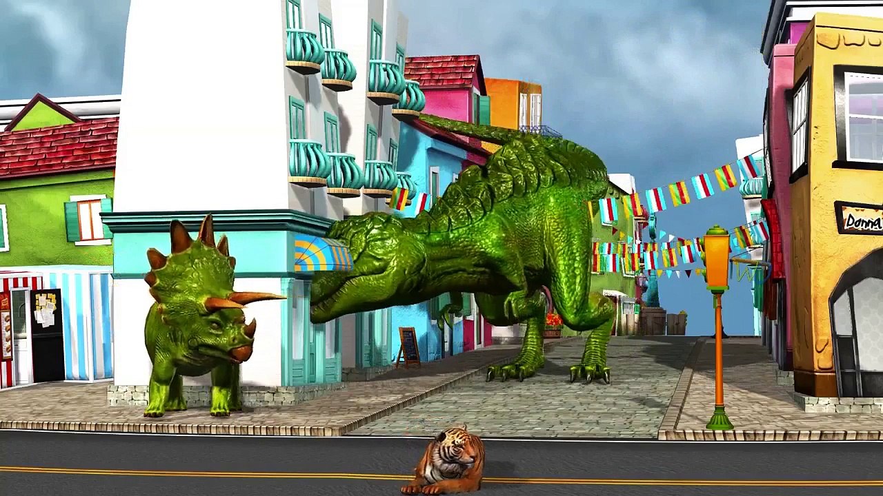 Evil Dragon Animals Cartoons For Children Shark Dinosaur Gorilla Color Elephant 3D Childre