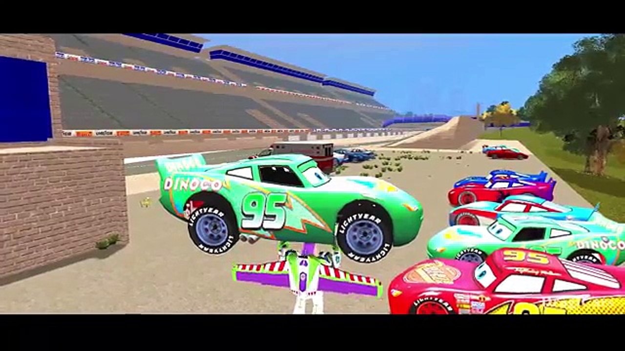 Childrens Songs Buzz Lightyear Woody Toy Story & Lightning McQueen Colors and Dinico Kids Rhymes