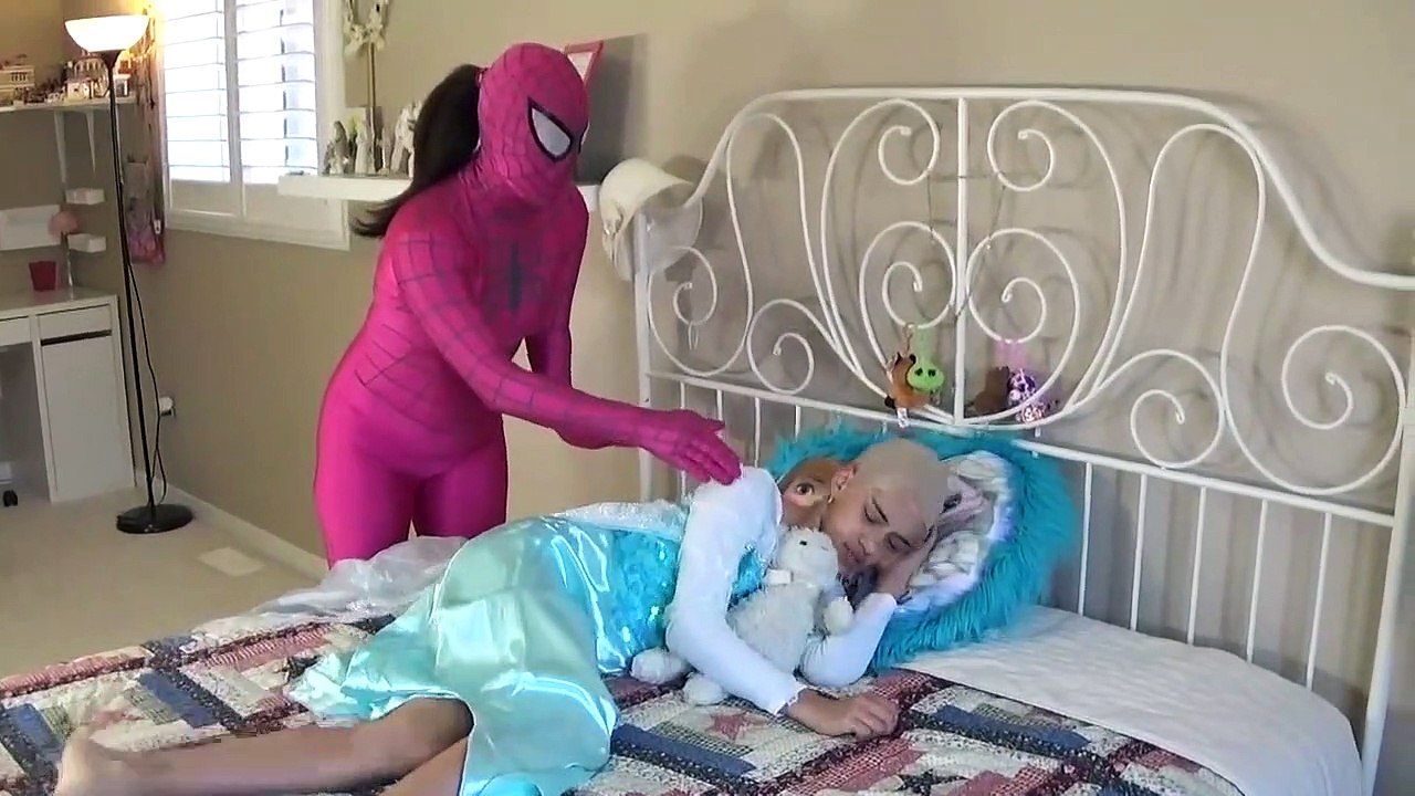 BABY Pink SpiderGirl & BABY Frozen Elsa Milk Bottle! w_ Paw Patrol Chase