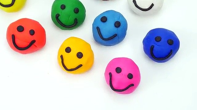 Играть и изучать цвета с пластилина смайлик