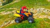 TRACTORS PARTY in Spiderman Cartoon with Cars for Kids and Nursery Rhymes Songs for Childr