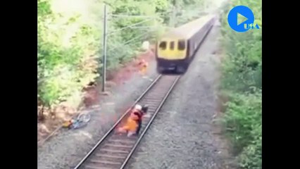 Don't play with trains. So fast and dangerous
