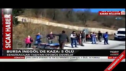 Bursa İnegöl'de korkunç kaza
