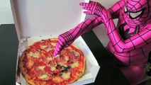 JOKER vs PINK SPIDERGIRL- PIZZA PRANK WITH SPIDERS - Funny SuperHero Movie in Real Life