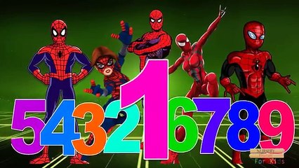 Spiderman And Ironman Songs 123 Songs For Children | Spiderman Cartoon Learn 123 Numbers For Kids