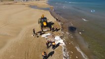 Kilyos Sahilindeki Temizleme Çalışmaları Havadan Görüntülendi