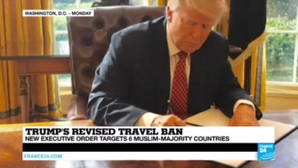 US - Dozens protest President Donald Trump's Travel Ban 2.0