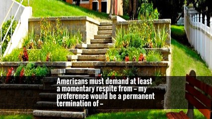Americans must demand at least a momentary respite from — my preference would be a permanent termination of —