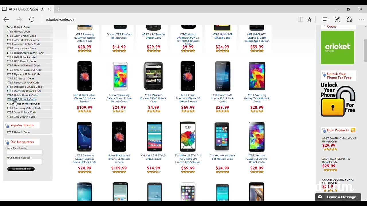 AT&T SAMSUNG GALAXY S6 Network Unlock Code – AT&T UNLOCK CODE