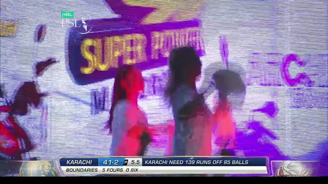 PSL 2017 Match 8- Lahore Qalandars v Karachi Kings - Kumar Sangakkara Batting