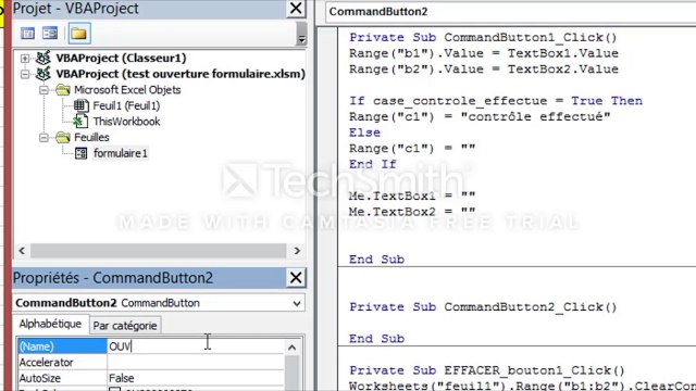EXCEL : (VBA) CREATION D'UN BOUTON POUR OUVRIR OUTLOOK AUTOMATIQUEMENT