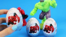 Spiderman surprise eggs toy videos juguetes Hombre araña huevos sorpresa