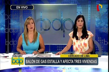 Cercado de Lima: balón de gas explosiona y afecta tres viviendas
