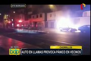 Chorrillos: incendio en auto provoca pánico en vecinos