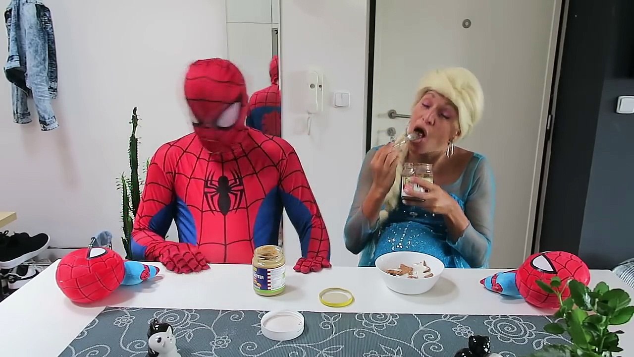 SPIDERMAN vs JOKER POOP PRANK! w/ Pregnant Frozen Elsa Anna Maleficent Pink Spidergirl!Sup