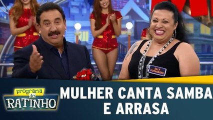 Mulher arrasa ao cantar samba no Dez ou Mil