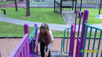 Abc Surprises Huge Easter Egg hunt Learn balls sports Thomas Train Toys Outdoor Playground Park fun