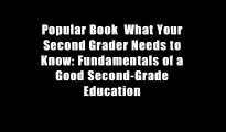 Popular Book  What Your Second Grader Needs to Know: Fundamentals of a Good Second-Grade Education