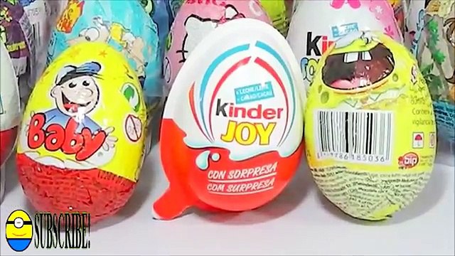 3 Oeufs Surprises Kinder JOY. Peppa Pig, bob léponge, киндер сюрприз яйца بيض كندر