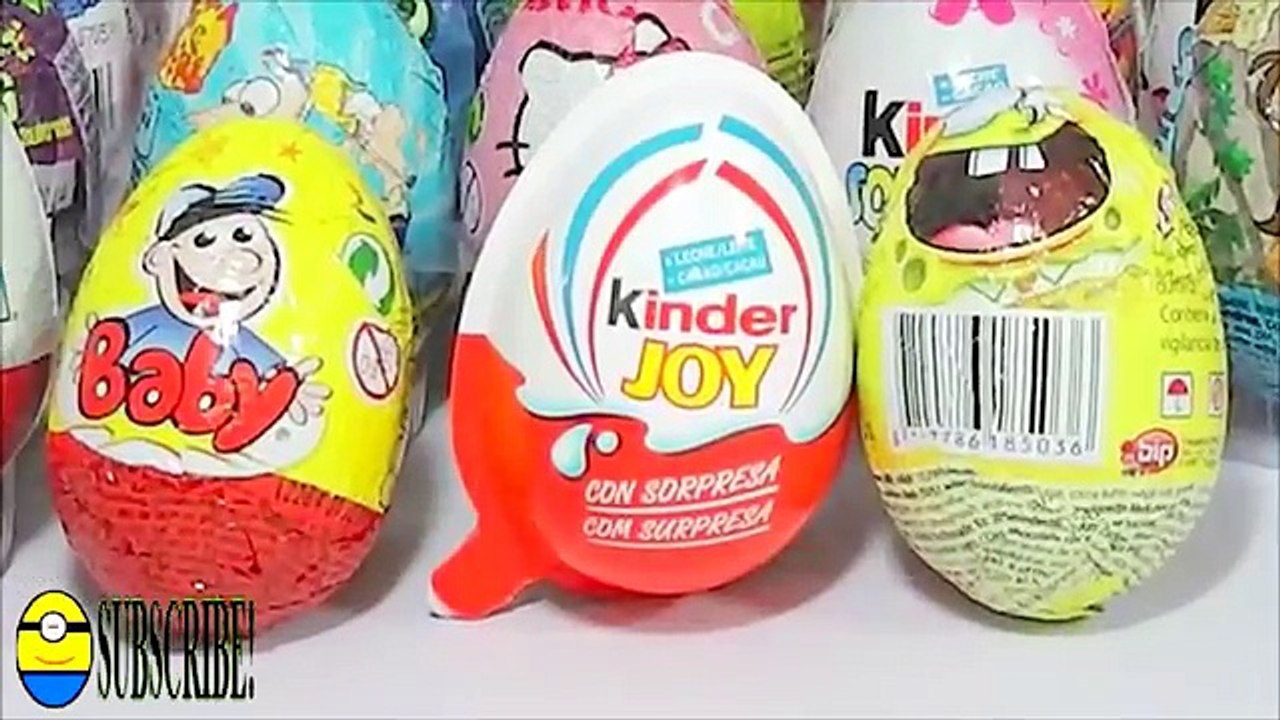 3 Oeufs Surprises Kinder JOY. Peppa Pig, bob léponge, киндер сюрприз яйца بيض كندر