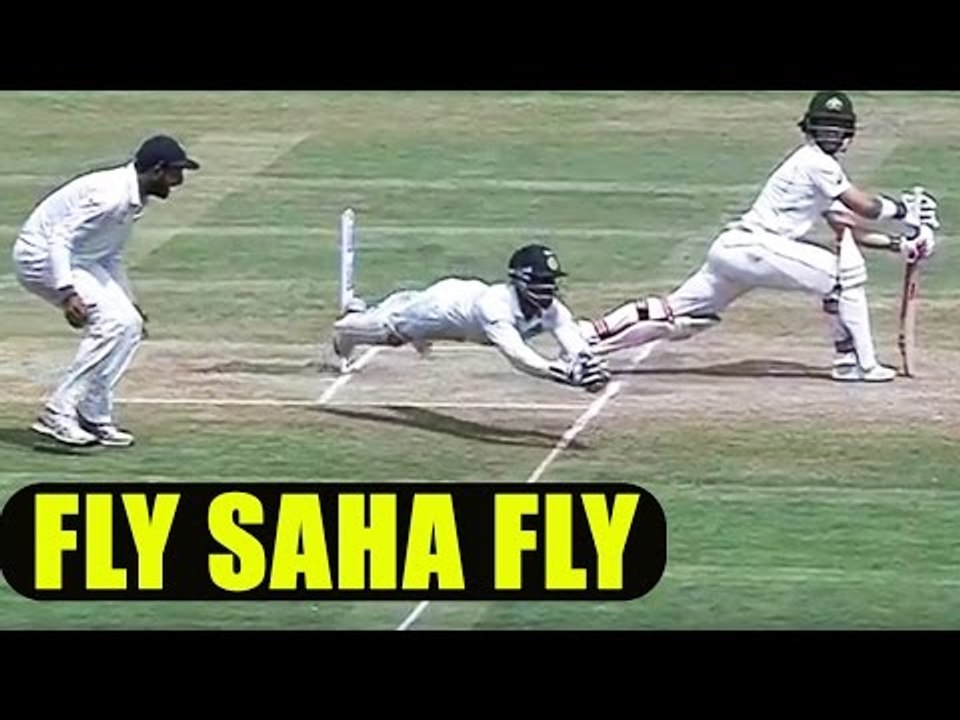 Wriddhiman Saha flies like 'Superman' again, dismisses Wade | Oneindia News