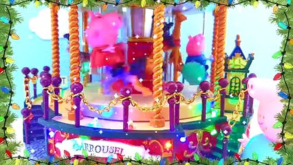 Christmas Carrousel Peppa Pig Cartoon Stop Motion Animation