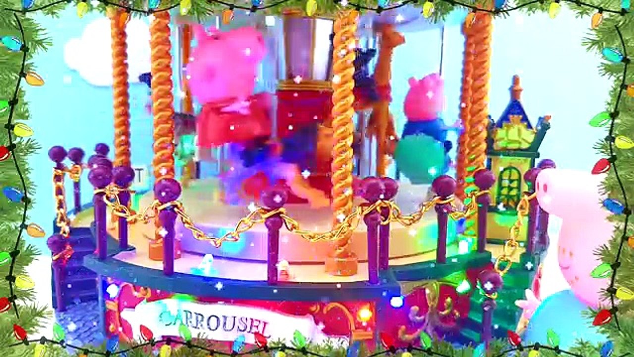 Christmas Carrousel Peppa Pig Cartoon Stop Motion Animation