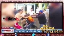 Vecinos golpean salvajemente ladrón sorprendido robando bomba de agua-Red De Noticias-Video