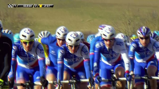 FDJ chasse, Contador à l'arrière du peloton - Étape 3 (Chablis / Chalon-sur-Saône) - Paris-Nice 2017