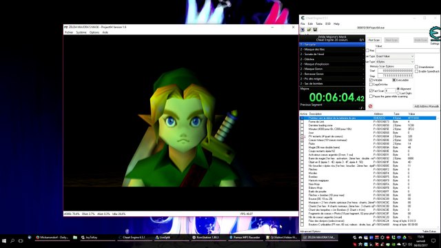 Vidéo-défi Cheat Engine - Zelda Majora's Mask - Faire tout le jeu avec 20 coeurs