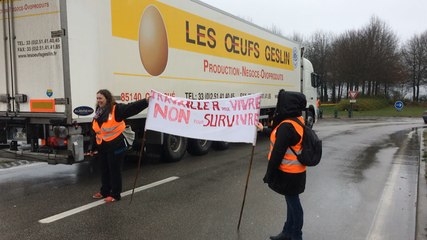 Manifestation santé sociaux rond point des Flâneries