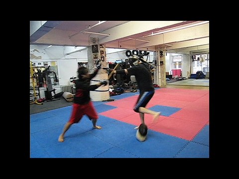 Alistair vs Alex - Single Stick Sparring - February 14 - 2010