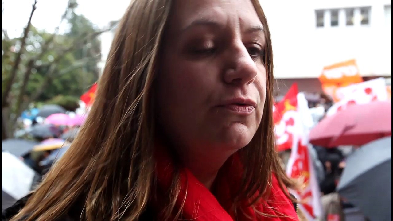 Manifestation du personnel de santé devant l'ARS : Fabienne Hillou