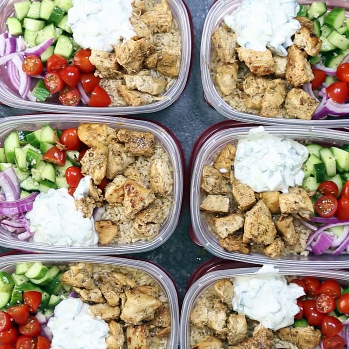 GREEK CHICKEN BOWLS (MEAL PREP EASY)