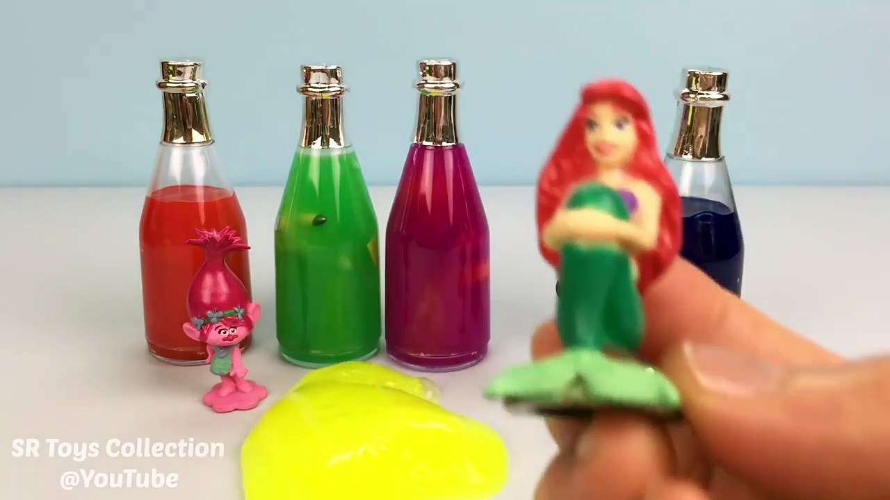 Learn Colors Gooey Slime Surprise Toys Bottles Minnie Mouse Ariel Pikachu Spiderman Fun for Childre
