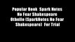 Popular Book  Spark Notes No Fear Shakespeare Othello (SparkNotes No Fear Shakespeare)  For Trial