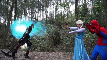 Joker Spiderman SAW Mummy Attack! Frozen Elsa Zombie Spiderman Fun Superheroes Movie IRL