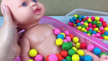 Baby Dolls Poops and Pees On Toy Toilet Pretend Play for Children and Kids