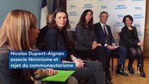 Nicolas Dupont-Aignan associe féminisme et rejet du communautarisme