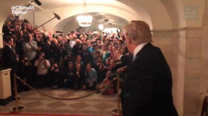 Les visiteurs de la Maison blanche ont eu droit à une surprise... présidentielle