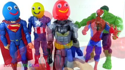Play Doh Super Hero Learning Colors Video for Children Spider-Man Finger Family Song Nursery Rhymes