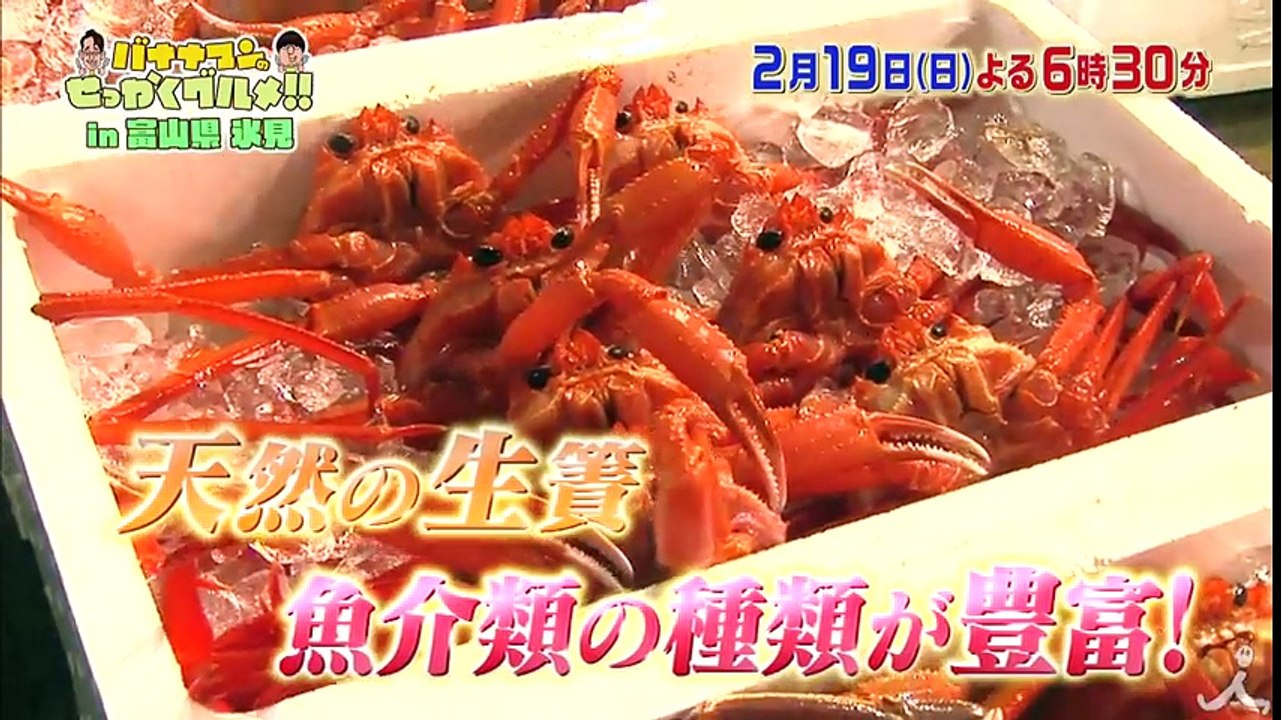 まさに旬! 天然のいけす富山湾で氷見の寒ブリ食べまくり! 2/19(日)『バナナマンのせっかく...