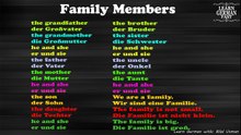 Learn German Fast:  Family Members