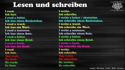Learn German Fast: Lesen und Schreiben