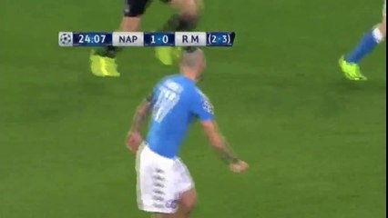Dries Mertens Goal - Napoli 1-0 Real Madrid - 07.03.2017
