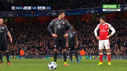Robert Lewandowski penalty Goal HD - Arsenal 1 - 1 Bayern Munich