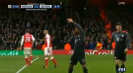 Douglas Costa Goal Arsenal 1 - 3 Bayern Champions League 7-3-2017