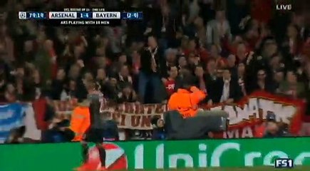 Arturo Vidal Goal Arsenal 1 - 4 Bayern Champions League 7-3-2017