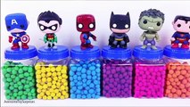 Marvel DC Comics Spiderman Play-Doh Dippin Dots Surprise Eggs Episodes Learn Colors!